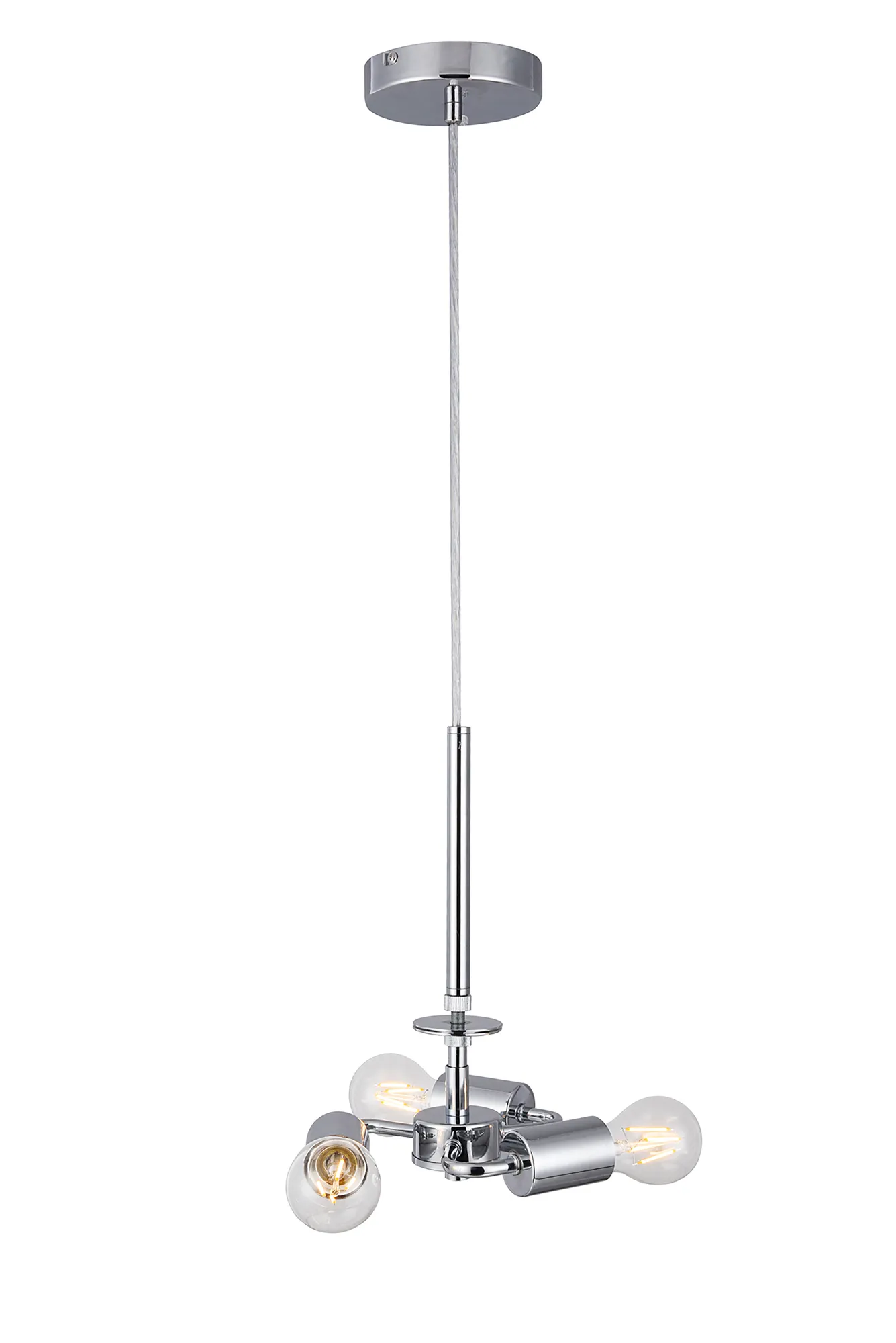 Baymont Pendant 3 Light Polished Chrome D0339  Deco Baymont PC